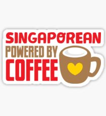 Singaporean powered by coffee Sticker