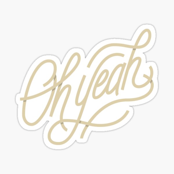 Oh yeah - Bone Sticker