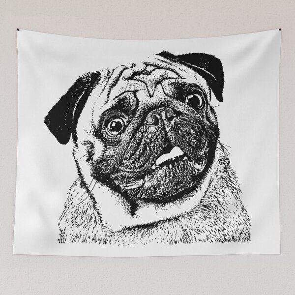 Item preview, Pug black and white designed and sold by Smjjms.