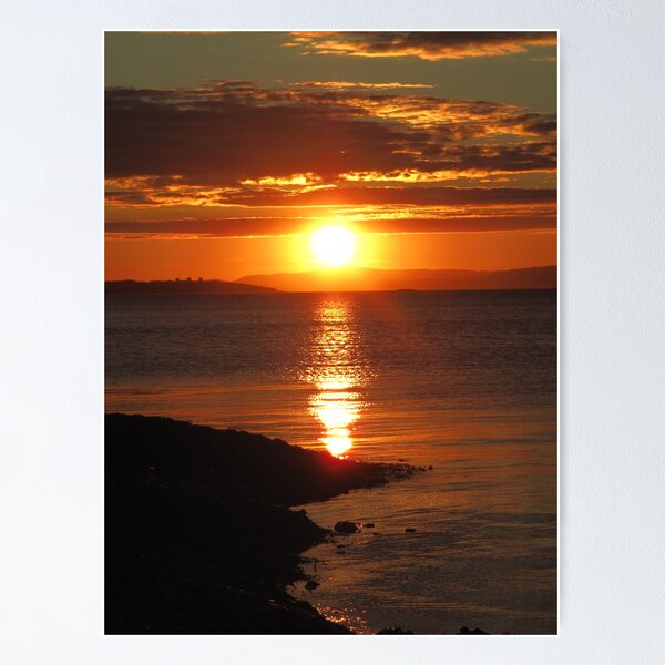 Item preview, sunset over trondheim fjord  designed and sold by detlef fischer.