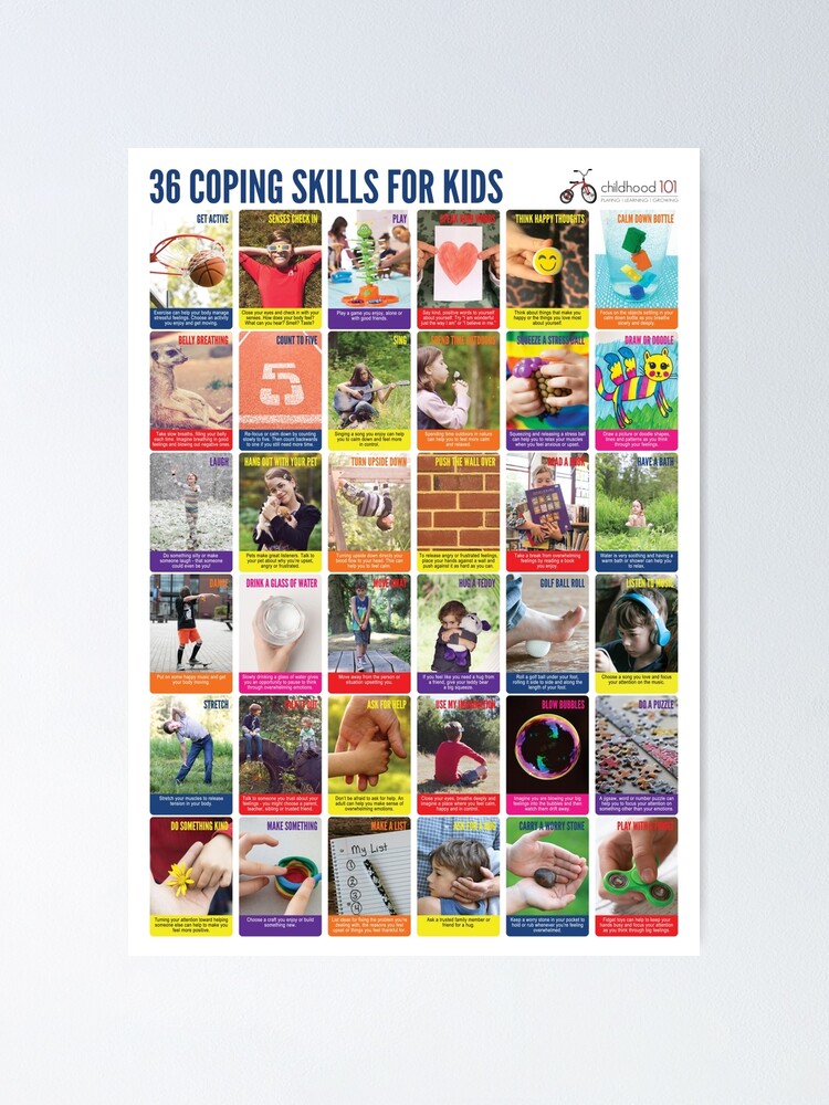 Alternate view of Coping Skills for Kids Poster