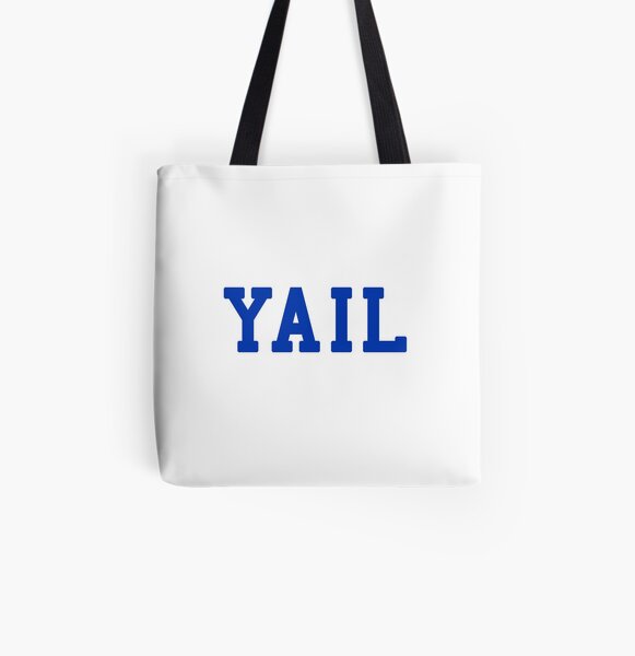 YAIL (blue letters) All Over Print Tote Bag