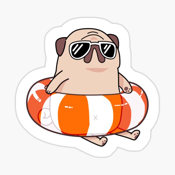 Item preview, Summer Pug designed and sold by pugopolis.