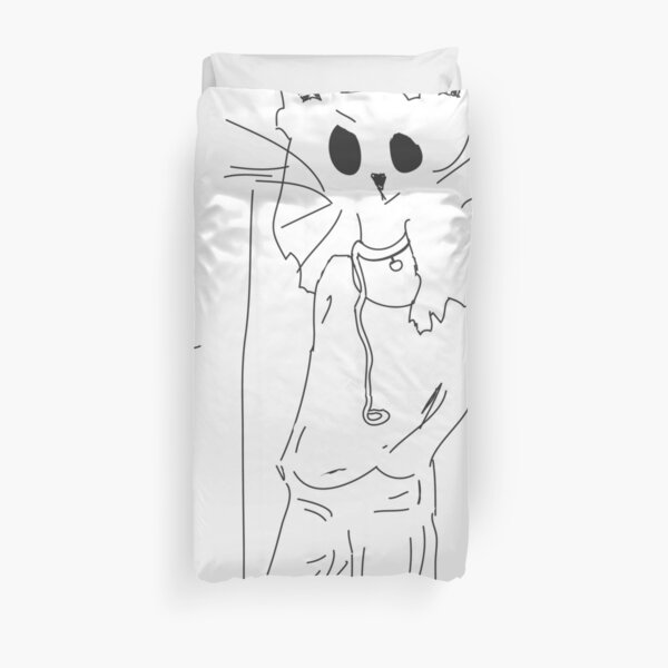 Cool Cat Line Art Duvet Cover