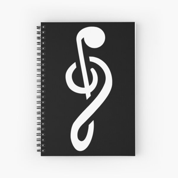 Upside-down G-clef Spiral Notebook