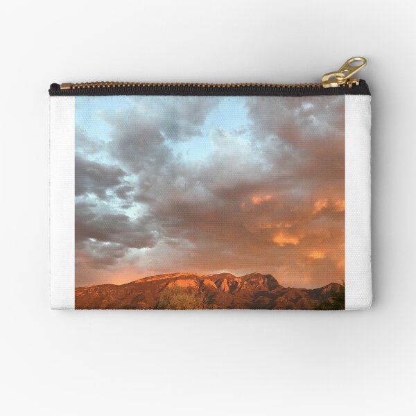 Poetic retreats sky mountains collage write Zipper Pouch