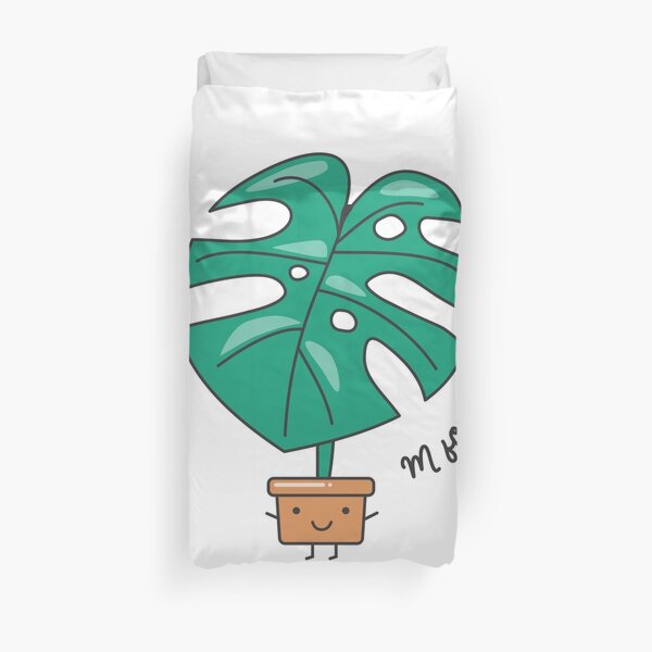 M for Monstera Duvet Cover