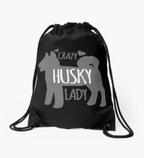 Verrückte HUSKY Dog Lady Turnbeutel