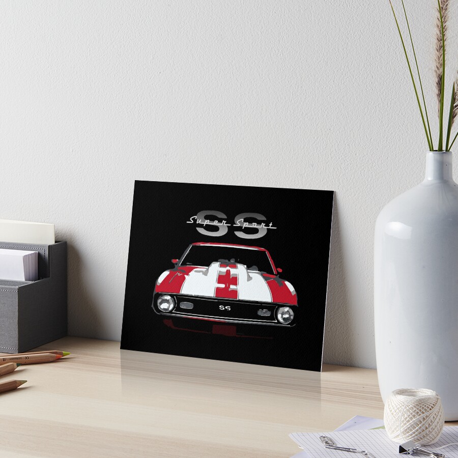 Lámina rígida «Clásico rojo Chevy Camaro SS Super Sport» de FromThe8Tees |  Redbubble