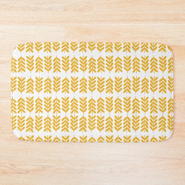 Item preview, Mustard Yellow Leaves on White. Cheerful Minimalist Botanical designed and sold by kierkegaard.