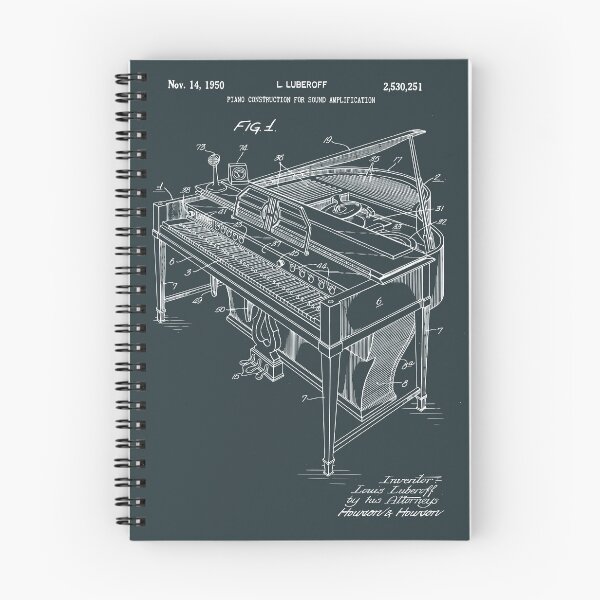 Item preview, Piano Art Patent Print 1950 designed and sold by MadebyDesign.