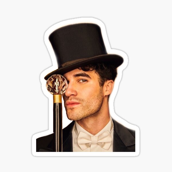 Item preview, Darren Criss in a top hat designed and sold by Musical Maia.
