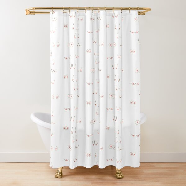 The Invention Of The Word Boob Shower Curtain