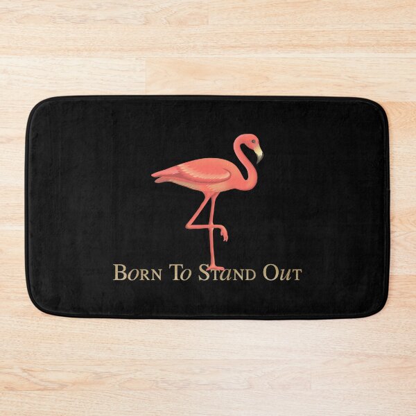 Item preview, Flamingo  - Empowerment Statement - Born To Stand Out   – Black background designed and sold by talgursmusthave.