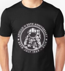 Apollo 11 50th Anniversary Moon Landing 1969 2019 Astronaut Slim Fit T-Shirt
