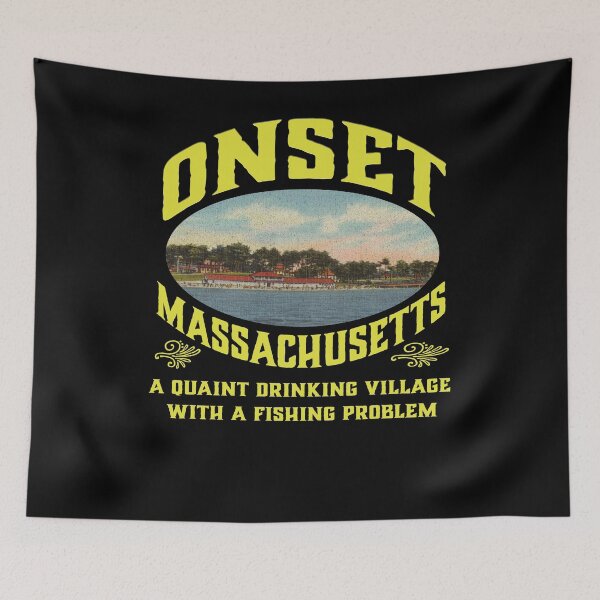 Item preview, Onset, MA A Quaint Drinking Village with a Fishing Problem designed and sold by funnytshirtemp.