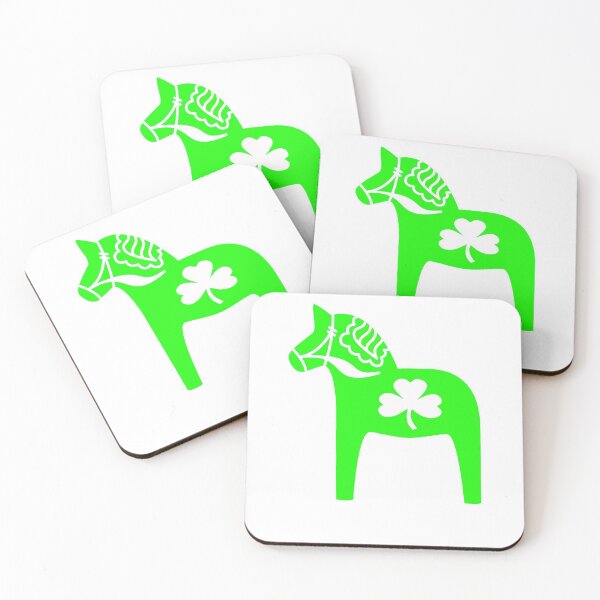 Artikelvorschau, Irish Dala Horse Green Shamrock Schweden Irland Dalahost entworfen und verkauft von funnytshirtemp.
