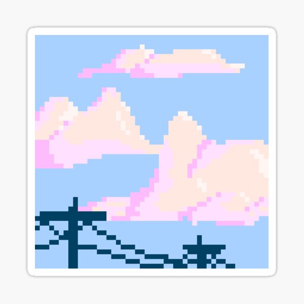 pixel sky 1 Sticker