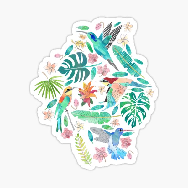 Vista previa del artículo con la obra «Pájaros en el paraíso bohemio», diseñado y vendido por Tangerine-Tane.