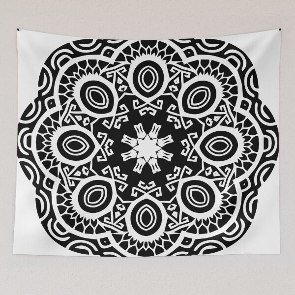 Item preview, Black tribal mandala designed and sold by Anna Lemos.