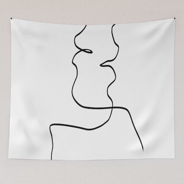 Item preview, Whisper - Couple Line Art designed and sold by TheRedFinch.