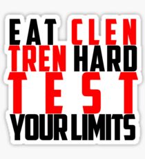 Eat Clen Tren Hard (Black) Sticker