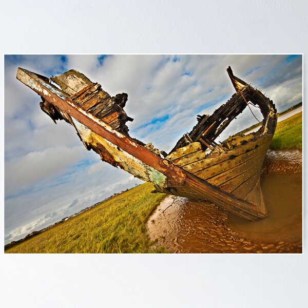 Item preview, Decaying wreck on the river Wyre designed and sold by Shaun Whiteman.