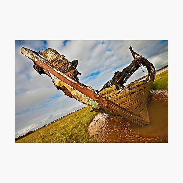 Item preview, Decaying wreck on the river Wyre designed and sold by Shaun Whiteman.