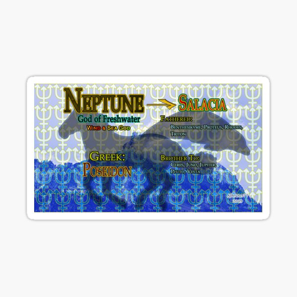 Roman Mythology - Neptune, God of Freshwater Sticker