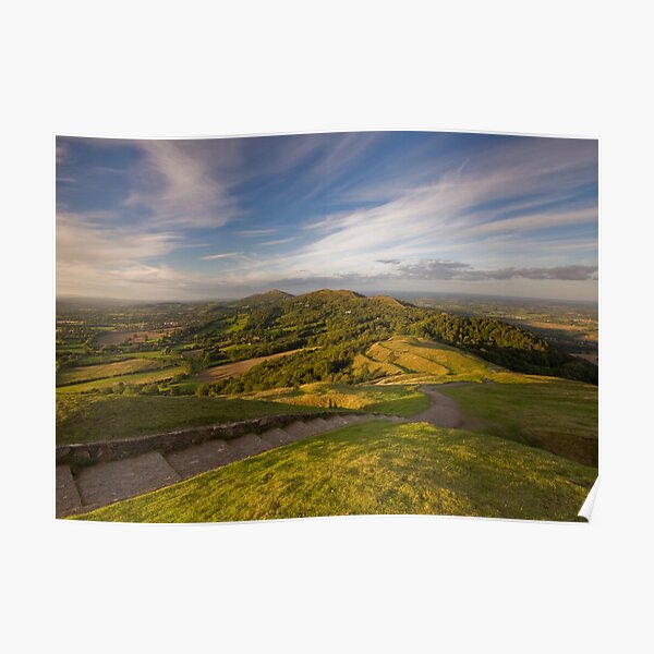 Sunset From British Camp - The Malvern Hills Poster