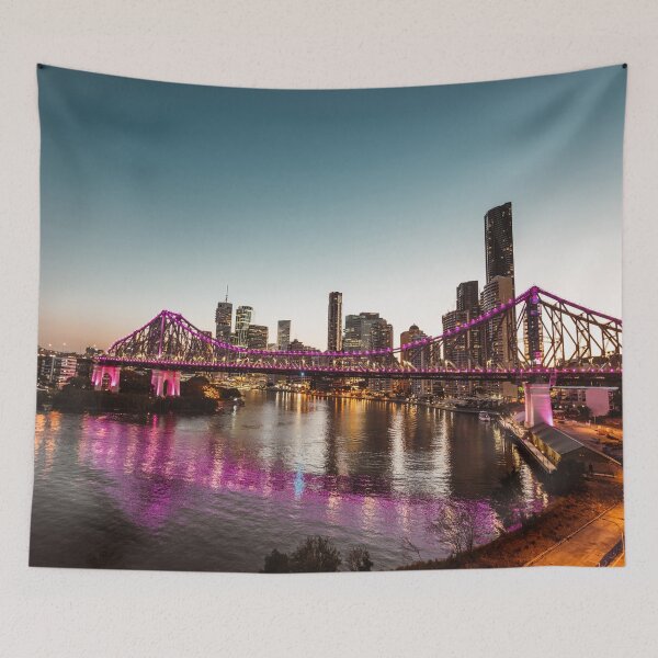 Item preview, brisbane skyline at dusk designed and sold by franckreporter.