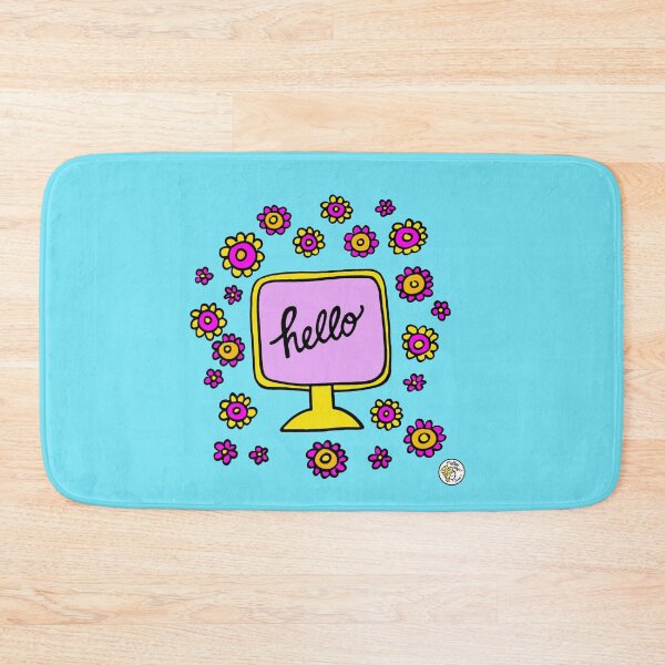 Item preview, Hello monitor tv peace flowerpower design 04 designed and sold by mellowdays.