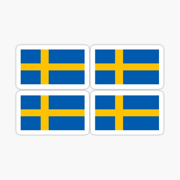 Autocollant Drapeau Sweden Suède sticker flag 17 cm