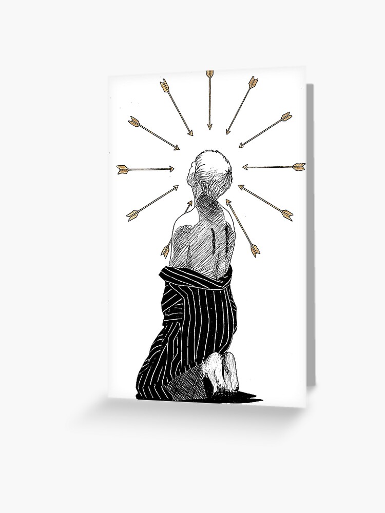 Bts V Blood Sweat And Tears Wings Fallen Angel Greeting Card By Calandraajendro Redbubble