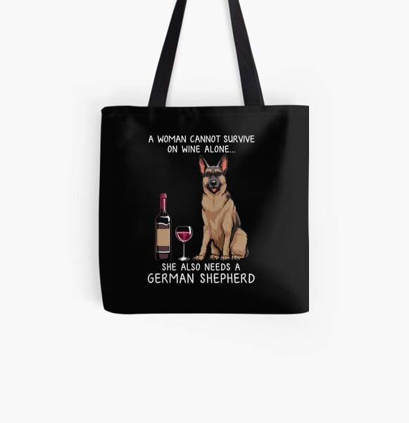 German Shepherd Sunglasses Canvas tote Bag for Women Large Tote Bags Heavy Duty Reusable Grocery Bags Casual Shoulder Handbag for Girls