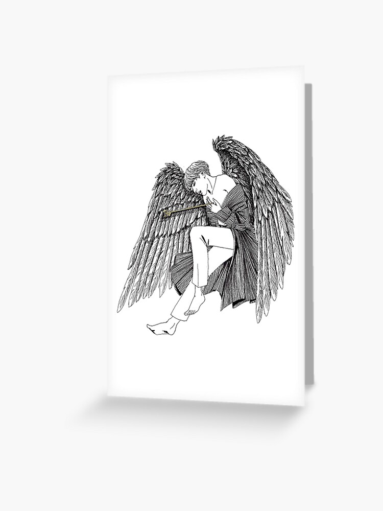 Bts V Blood Sweat And Tears Wings Fallen Angel Greeting Card By Calandraajendro Redbubble