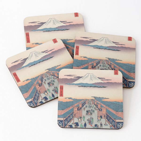 Item preview, Mount Fuji above Ancient Street Ukiyo-e Japanese Art designed and sold by VintageArchive.