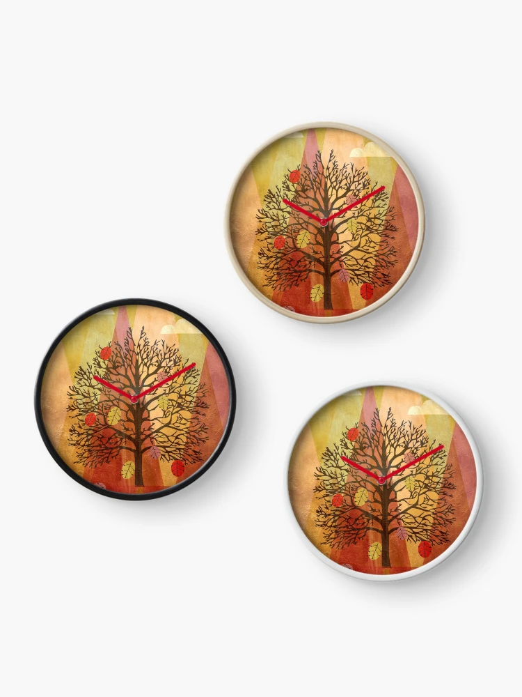 Thumbnail 3 of 4, Clock, Autumn Tree designed and sold by mirimo.