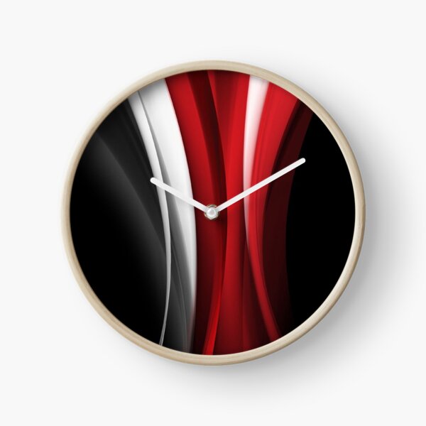 Red And White Clock