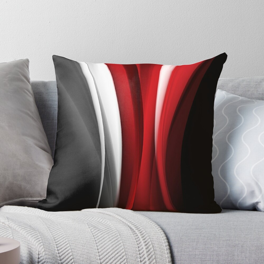 Decorative Red And Black Throw Pillow for Sale by FantasySkyArt