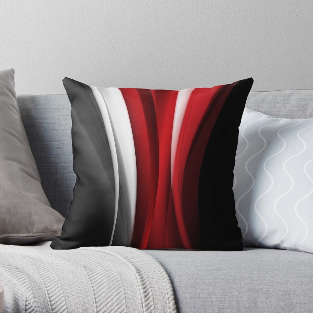 Red And White Throw Pillow