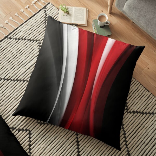 Kess InHouse EBI Emporium Birds of Prey-Red Black Dark Watercolor 23 x 23 Square Floor Pillow Kess InHouse EBI Emporium Birds of Prey-Red Black Dark Watercolor 23 x 23 Square Floor Pillow