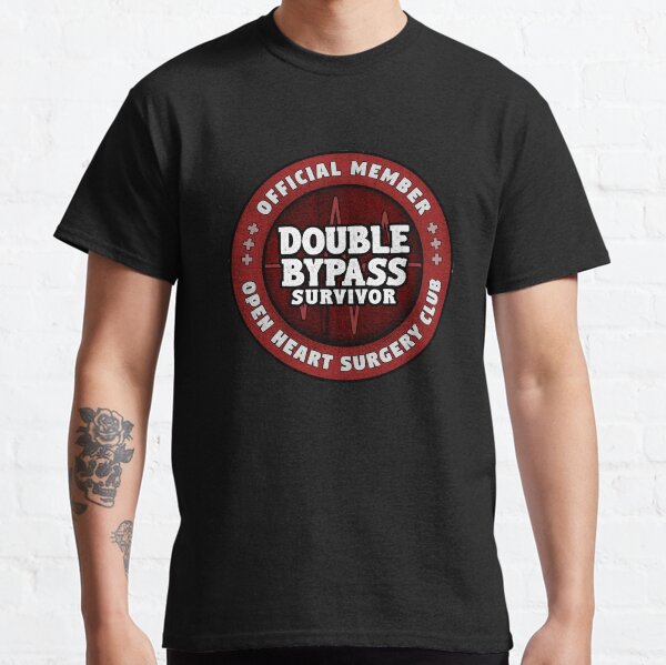 Regalo de recuperación de cirugía de corazón abierto de bypass de corazón doble Camiseta clásica