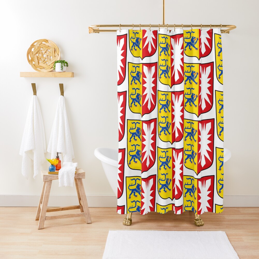 "SchleswigHolstein Coat of Arms, Germany" Shower Curtain by Tonbbo