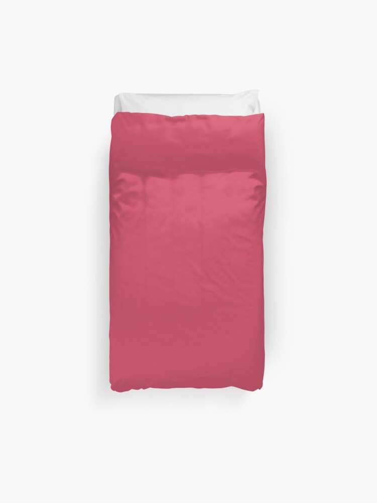 Solid Colour Pink Madder Duvet Cover By Helenstanding Redbubble