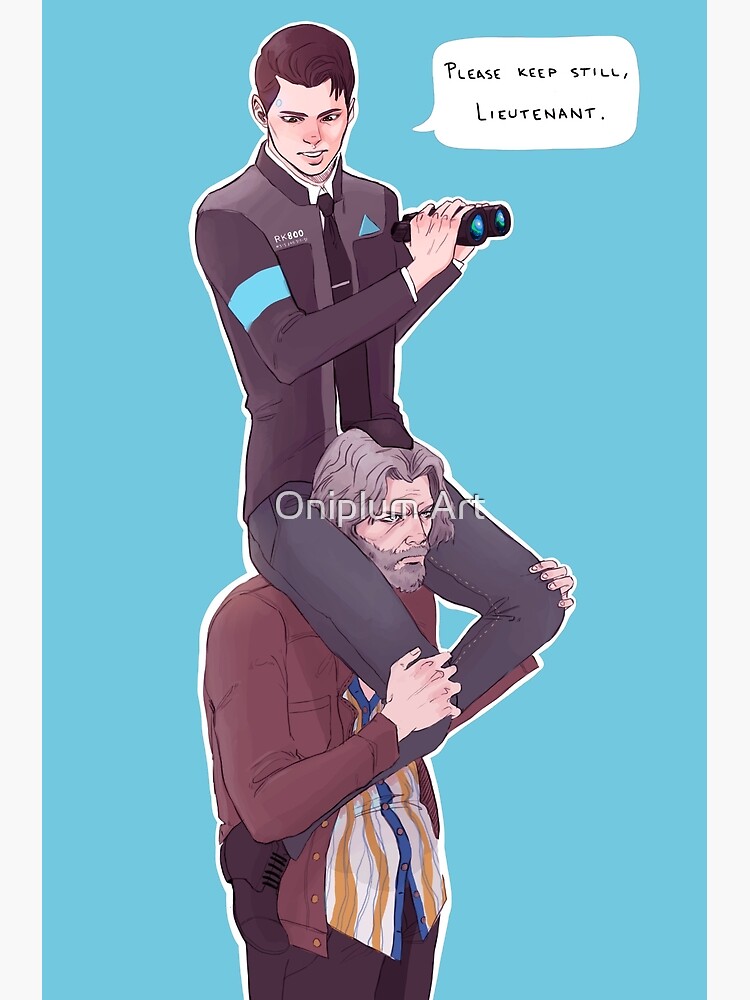 Connor and Hank / Digital Painting / Detroit: Become Human / 