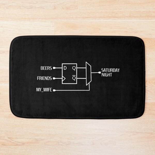 Item preview, Sequential design with beers and friends as inputs. Funny logical circuit! designed and sold by manweldesigns.