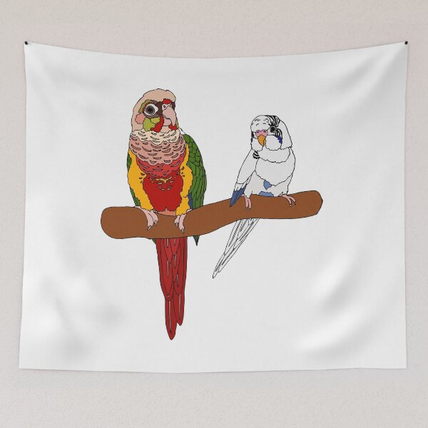 Item preview, Pineapple Conure and Budgie designed and sold by nolessjess.