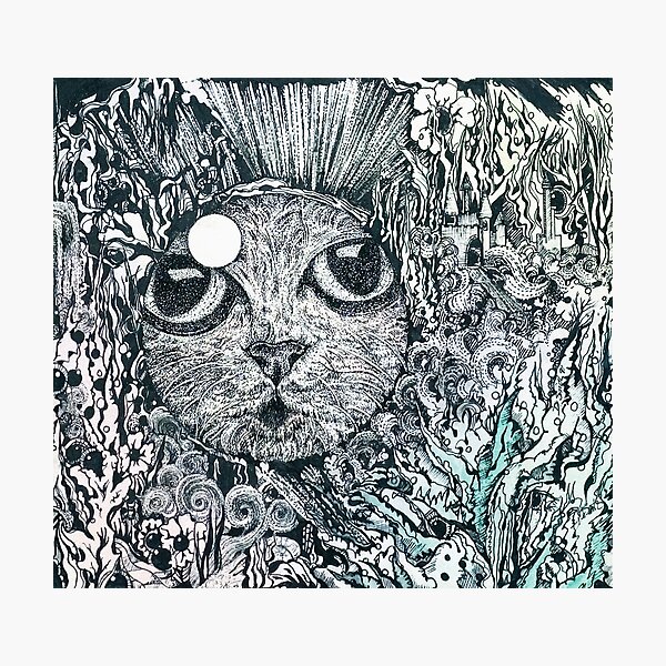 Cat in a Fishbowl, Mixed Media Photographic Print