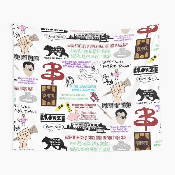 Buffy The Vampire Slayer Collage Tapestry